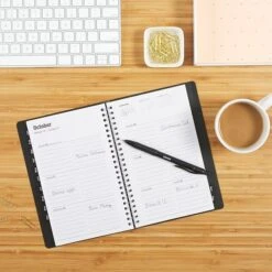 2023 Quill Brand® 5" X 8" 14-Month Weekly Planner, 5x8, Black (5215723QCC) -Office Supplies Discount s1225414 s7