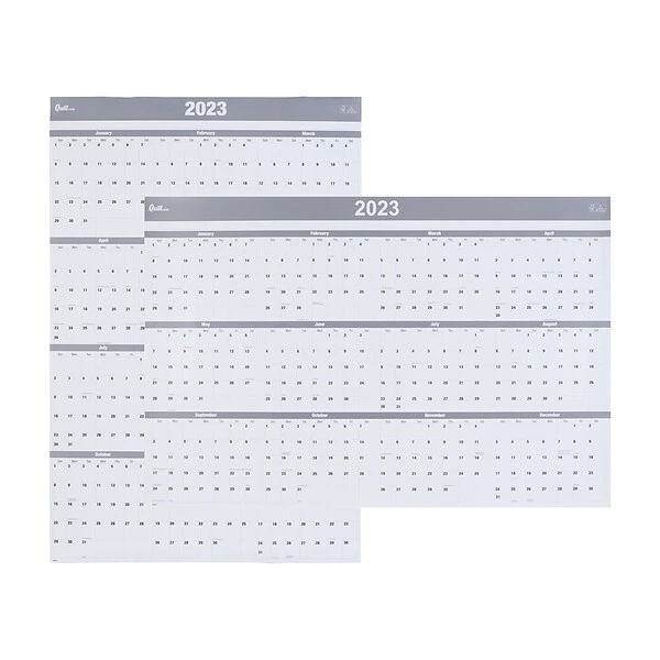 2023 Quill Brand® 32" X 48" Monthly Dry Erase Wall Calendar W/Marker, Reversible, Gray (5216723QCC) 4 2023 Quill Brand® 32" X 48" Monthly Dry Erase Wall Calendar W/Marker, Reversible, Gray (5216723QCC) - Image 2
