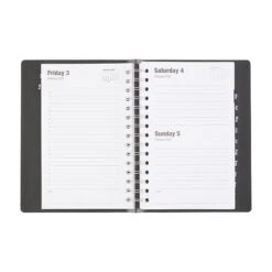2023 Quill Brand® 5" X 8" Daily Planner, 5 X 8, Black (5215823QCC) -Office Supplies Discount s1225441 s7