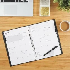 2023 Quill Brand® 8" X 11 14-Month Monthly Planner, 8x11, Black (5216023QCC) -Office Supplies Discount s1225443 s7