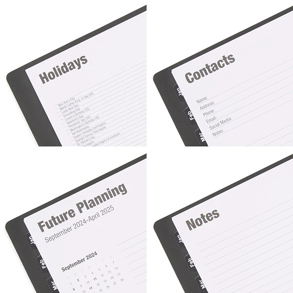 2023 Quill Brand® 8" X 11 14-Month Monthly/Weekly Planner, 8x11, Black (5216223QCC) 6 2023 Quill Brand® 8" X 11 14-Month Monthly/Weekly Planner, 8x11, Black (5216223QCC) - Image 4