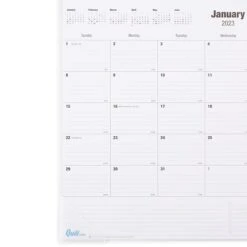 2023 Quill Brand® 22" X 17" Monthly Desk Pad, Blue (5216322QCC)