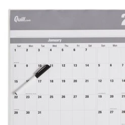 2023 Quill Brand® 32" X 48" Monthly Dry Erase Wall Calendar W/Marker, Reversible, Gray (5216723QCC) 9 2023 Quill Brand® 32" X 48" Monthly Dry Erase Wall Calendar W/Marker, Reversible, Gray (5216723QCC) -Office Supplies Discount s1225499 s7