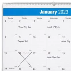 2023 Quill Brand® 30" X 20" Vertical Wall Calendar, Blue (5216523QCC) -Office Supplies Discount s1225613 s7
