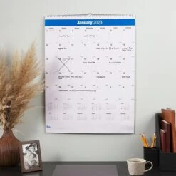2023 Quill Brand® 30" X 20" Vertical Wall Calendar, Blue (5216523QCC) -Office Supplies Discount s1225618 s7