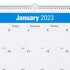 2023 Quill Brand® 30" X 20" Vertical Wall Calendar, Blue (5216523QCC) -Office Supplies Discount s1225619 s7