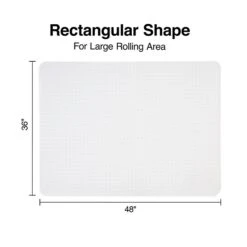 Quill® Brand PVC Chairmat, For Flat Pile Carpets, No Lip, Rectangular, 36" X 48" -Office Supplies Discount s1225774 s7