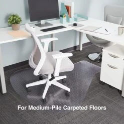 Quill Brand® Standard 54" X 60" Workstation Chair Mat For Carpet, Resin (28594)