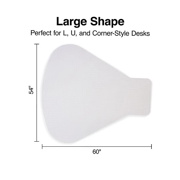 Quill Brand® Standard 54" X 60" Workstation Chair Mat For Carpet, Resin (28594) 6 Quill Brand® Standard 54" X 60" Workstation Chair Mat For Carpet, Resin (28594) - Image 4