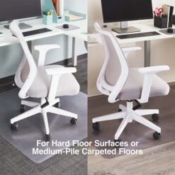 Quill Brand® 46" X 48'' Rectangle Chair Mat For Hard Floors Or Medium Pile Carpet, Vinyl (28816)