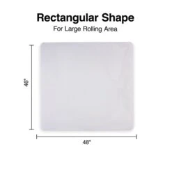 Quill Brand® 46" X 48'' Rectangle Chair Mat For Hard Floors Or Medium Pile Carpet, Vinyl (28816) -Office Supplies Discount s1225860 s7