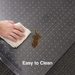 Quill Brand® PlushMat Carpet Chair Mat, 46" X 60'', Crystal Clear (20235-CC) -Office Supplies Discount s1225919 s7