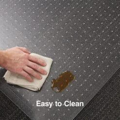 Quill Brand® PlushMat Carpet Chair Mat, 36" X 48'', Crystal Clear (20238-CC) -Office Supplies Discount s1225962 s7