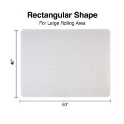 Quill Brand® BerberMat Carpet Chair Mat, 46" X 60'', Crystal Clear (20234-CC) -Office Supplies Discount s1225990 s7