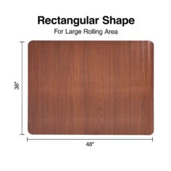 Quill Brand® Cherry Laminate Chairmat, For Hard Floors, No Lip, Rectangular, 36" X 48" -Office Supplies Discount s1226006 s7