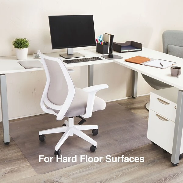 Quill Brand® Hard Floor Chair Mat, 46" X 60'', Crystal Clear (20230-CC) 3 Quill Brand® Hard Floor Chair Mat, 46" X 60'', Crystal Clear (20230-CC)