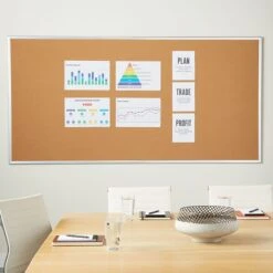 Quill Brand® Standard Durable Cork Bulletin Board, Aluminum Frame, 8'W X 4'H (28347-CC) 8 Quill Brand® Standard Durable Cork Bulletin Board, Aluminum Frame, 8'W X 4'H (28347-CC) -Office Supplies Discount s1226067 s7