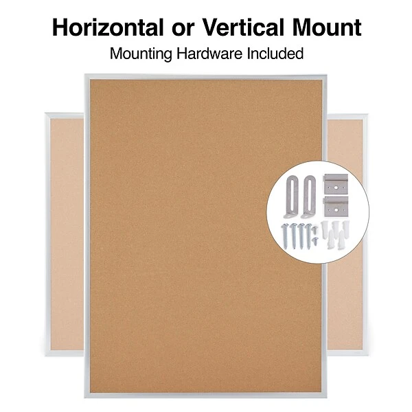 Quill Brand® Standard Durable Cork Bulletin Board, Aluminum Frame, 4'W X 3'H (28345-CC) 4 Quill Brand® Standard Durable Cork Bulletin Board, Aluminum Frame, 4'W X 3'H (28345-CC) - Image 2