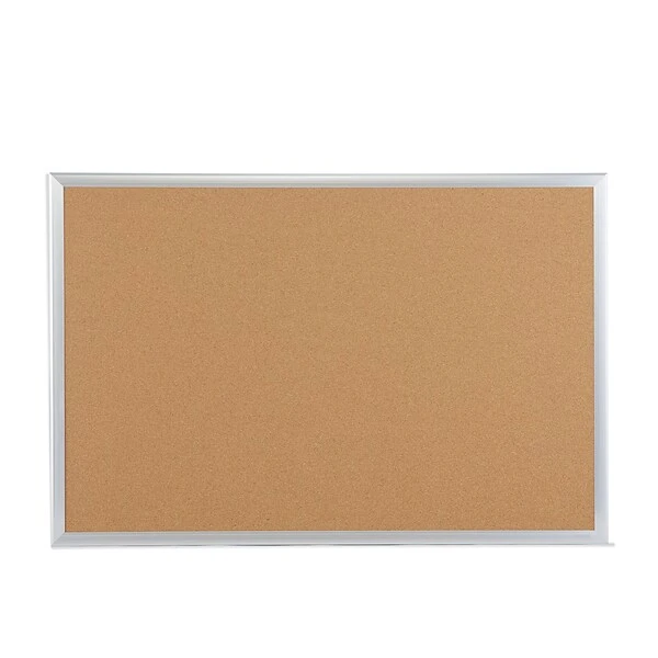 Quill Brand® Standard Durable Cork Bulletin Board, Aluminum Frame, 3'W X 2'H (28335-CC) 6 Quill Brand® Standard Durable Cork Bulletin Board, Aluminum Frame, 3'W X 2'H (28335-CC) - Image 4