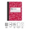 Quill Brand® Marble Composition Notebook, 7.5" X 9.75", Wide Ruled, 100 Sheets, Assorted Colors, 4/Pack (TR58368) 2 Quill Brand® Marble Composition Notebook, 7.5" X 9.75", Wide Ruled, 100 Sheets, Assorted Colors, 4/Pack (TR58368) -Office Supplies Discount s1227323 s7