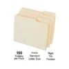 Quill Brand® Right Position File Folders, 1/3-Cut, Letter Size, Manila, 100/Box (730042)