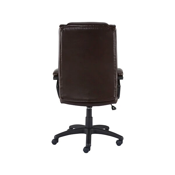 Quill Brand® Kelburne Luxura Faux Leather Computer And Desk Chair, Brown (50870) 4 Quill Brand® Kelburne Luxura Faux Leather Computer And Desk Chair, Brown (50870) - Image 2