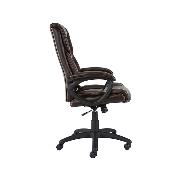 Quill Brand® Kelburne Luxura Faux Leather Computer And Desk Chair, Brown (50870) 5 Quill Brand® Kelburne Luxura Faux Leather Computer And Desk Chair, Brown (50870) - Image 3