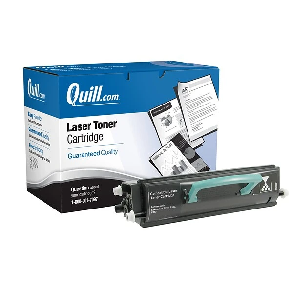 Quill Brand® Remanufactured Black Standard Yield Toner Cartridge Replacement For Lexmark E250 (E250A21A) (Lifetime Warranty) 3 Quill Brand® Remanufactured Black Standard Yield Toner Cartridge Replacement For Lexmark E250 (E250A21A) (Lifetime Warranty)