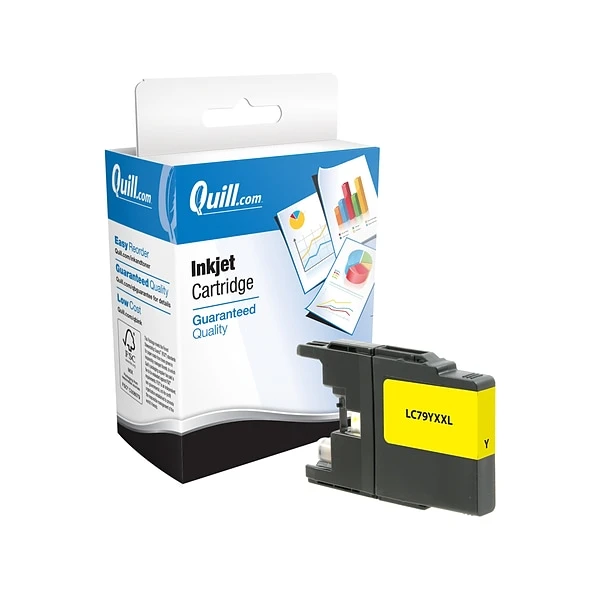 Quill Brand® Compatible Yellow Extra High Yield Ink Cartridge Replacement For Brother LC79XXL (LC79YS) (Lifetime Warranty) 3 Quill Brand® Compatible Yellow Extra High Yield Ink Cartridge Replacement For Brother LC79XXL (LC79YS) (Lifetime Warranty)