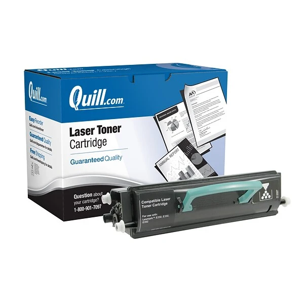 Quill Brand® Remanufactured Black High Yield Toner Cartridge Replacement For Lexmark E350 (E352H11A) (Lifetime Warranty) 3 Quill Brand® Remanufactured Black High Yield Toner Cartridge Replacement For Lexmark E350 (E352H11A) (Lifetime Warranty)