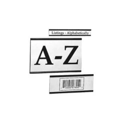 Quill Brand® "C Channel" Hand Written Label Holders, 1"W X 3"L, Black/White, 25/Carton (LH191)