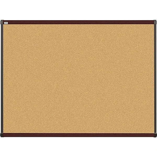 Quill Brand® Durable Cork Bulletin Board, Mahogany Frame, 4'W X 3'H (23690-CC) 3 Quill Brand® Durable Cork Bulletin Board, Mahogany Frame, 4'W X 3'H (23690-CC)