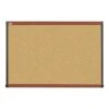 Quill Brand® Durable Cork Bulletin Board, Cherry Frame, 3'W X 2'H (23684-CC) -Office Supplies Discount sp38165042 s7