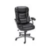 Quill Brand® Osgood High-Back Bonded Leather Manager Chair, Black (21076)