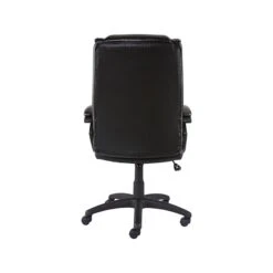 Quill Brand® Kelburne Luxura Faux Leather Computer And Desk Chair, Black (50859)