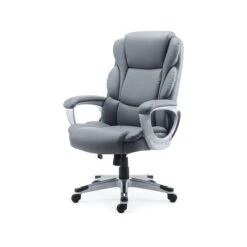 Quill Brand® Mcallum Bonded Leather Manager Chair, Gray (51474) -Office Supplies Discount sp41817394 s7